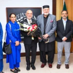 Syed Imran Ahmad Shah meeting Halil Demir at the ministry in Islamabad