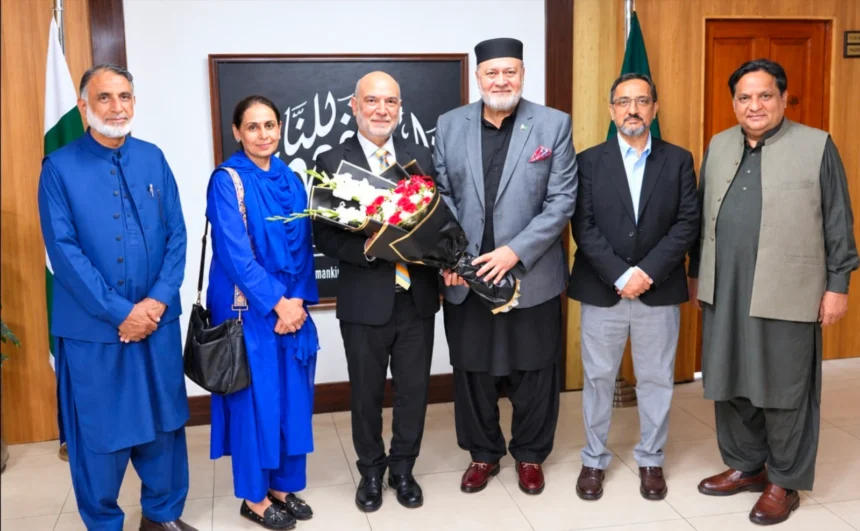 Syed Imran Ahmad Shah meeting Halil Demir at the ministry in Islamabad