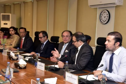 Finance Minister Muhammad Aurangzeb chairing a meeting on power sector reforms in Islamabad