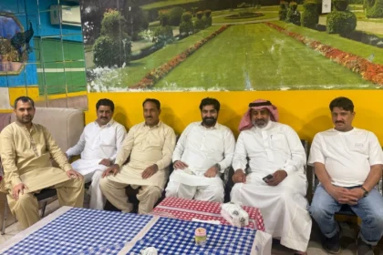 Guests at the aqeeqah ceremony of Raja Awais Minhas’s son in Al Jubail