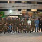 Police security arrangements outside Rawalpindi Cricket Stadium