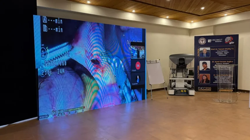 Robotic telesurgery procedure conducted between FHCC 2026 and Kulsum International Hospital in Islamabad