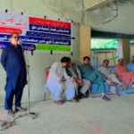 Residents attending a consultative meeting on private water bores in Islamabad