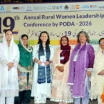Rural women leaders attending PODA Pakistan’s 19th Annual Rural Women Leadership Conference