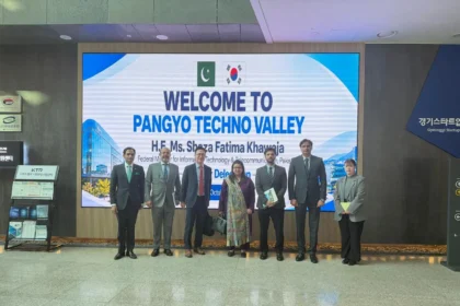 Federal Minister Shaza Fatima Khawaja during visit to Pangyo Techno Valley in Seoul