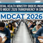 Official letter ordering PMDC inquiry into Sindh MDCAT 2026 transparency complaints