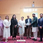 Prof. Dr. Iqrar Ahmad Khan addressing a seminar on smog and human health